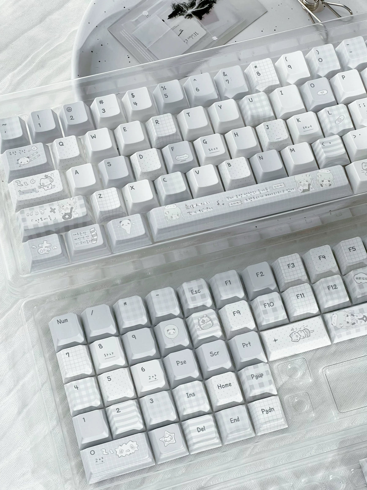 INSOMNIA KAWAII BLUE & WHITE PBT KEYCAP SET - 131 KEYS | ARKTCAT