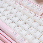 Pink Kitty Cat Cute Transparent Jelly Keycaps | Keyria Labs