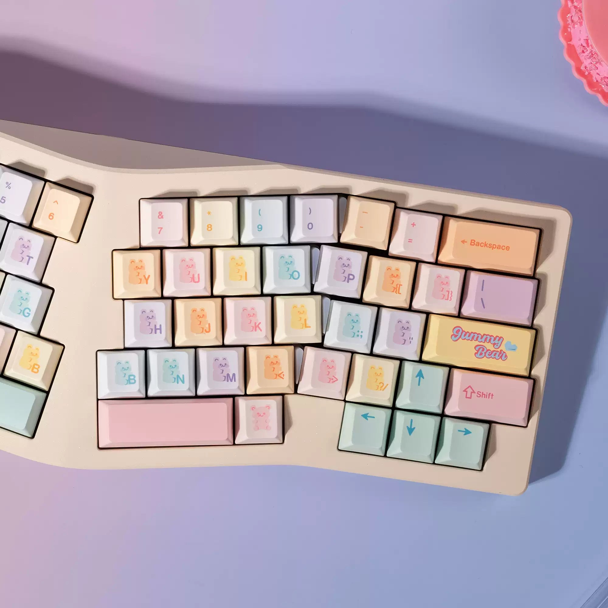 Gummy Bear Keycap Set 🐻🍬- PBT Dye-Sub Kawaii Set | Keyria Labs