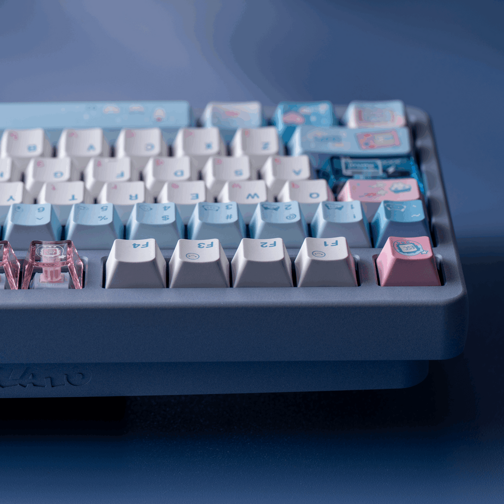 electronic meow meow novelty keycaps cyber cat vr headset circuit board neon paw glitch 2025