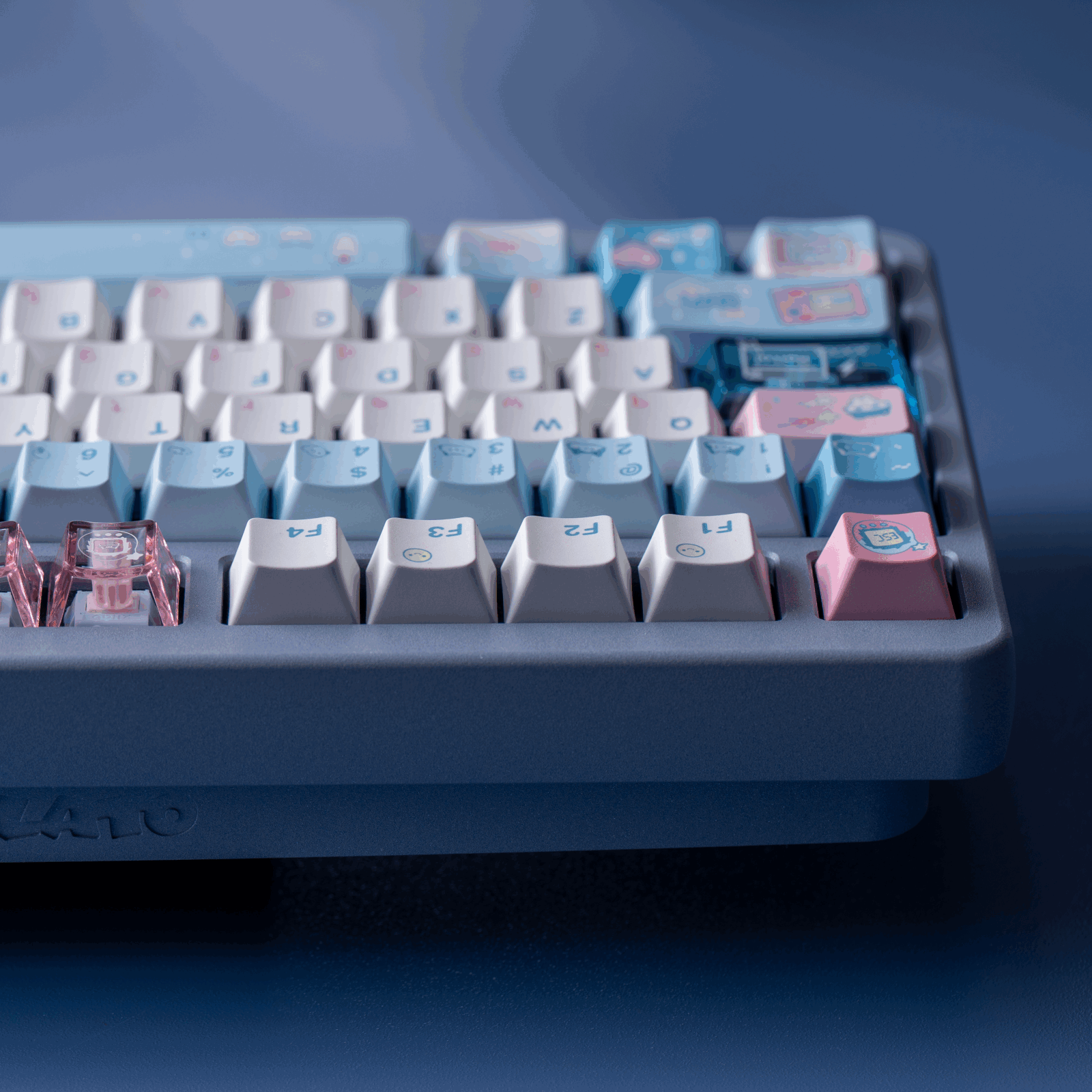 electronic meow meow novelty keycaps cyber cat vr headset circuit board neon paw glitch 2025