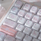 Cute My Melody Pink Keycap Set – PBT Dye-Sublimation Keycaps for Mechanical Keyboards