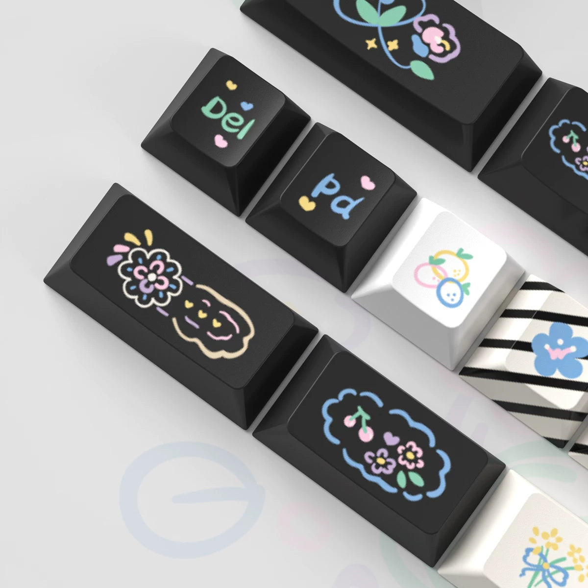 Sweet Cheese Pastry Keycaps Set – 152 Keys Rainbow Pastel PBT Dye-Sub, OEM Profile