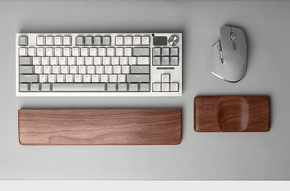 Solid Wood Keyboard Palm Rest ergonomic wrist support for typing and gaming