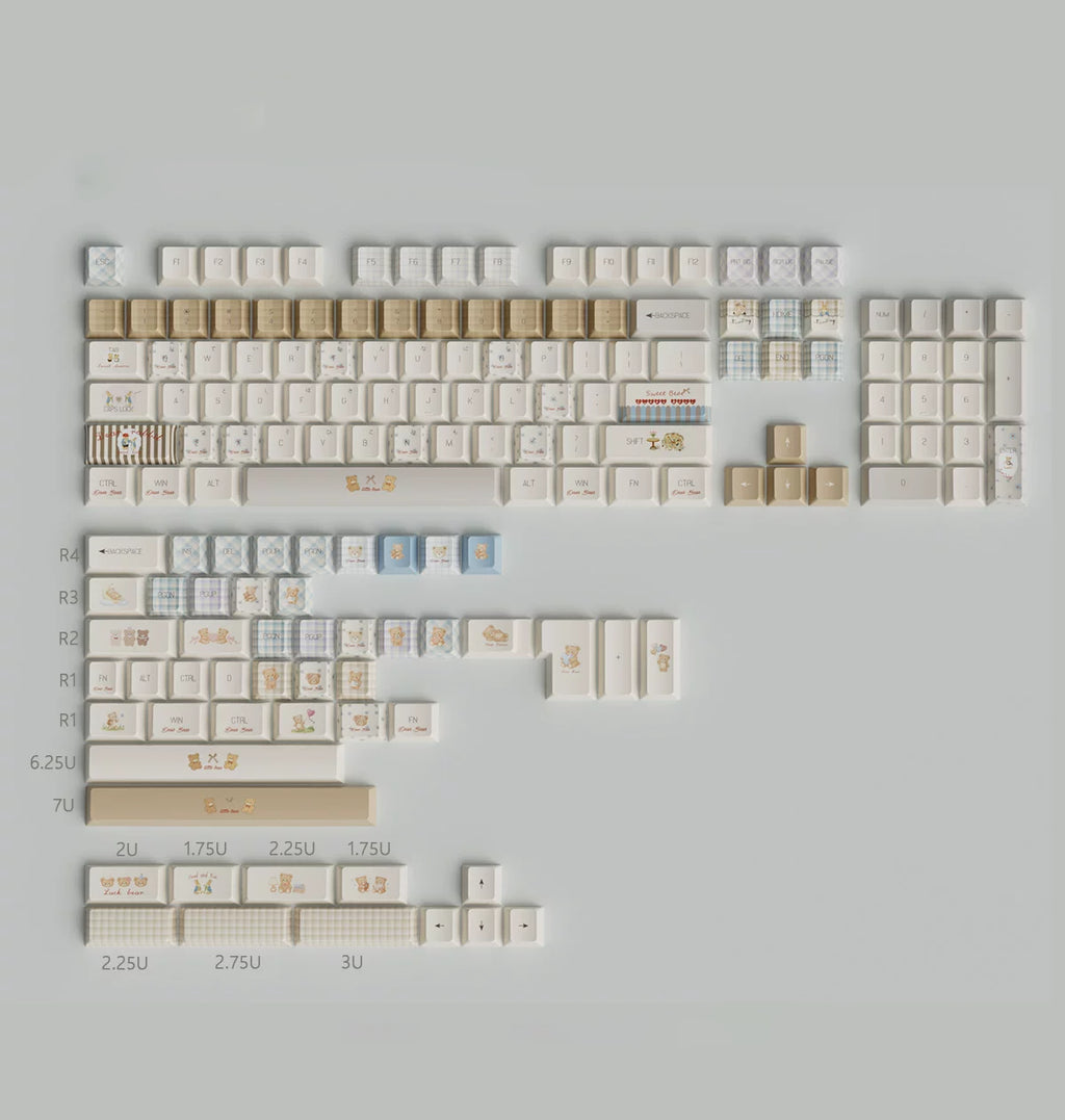 Sweet Bear & Rabbit Keycap Set