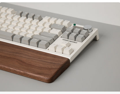 Solid Wood Keyboard Palm Rest ergonomic wrist support for typing and gaming