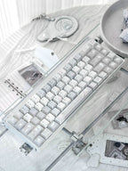 INSOMNIA KAWAII BLUE & WHITE PBT KEYCAP SET - 131 KEYS | ARKTCAT