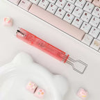 Keycap & Switch Puller Tool 2-in-1 – Pink Translucent Mechanical Keyboard Removal Tool