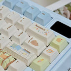 LEISURELY HOLIDAY PASTEL PBT DYE-SUB KEYCAP SET - CHERRY PROFILE | ARKTCAT x U're