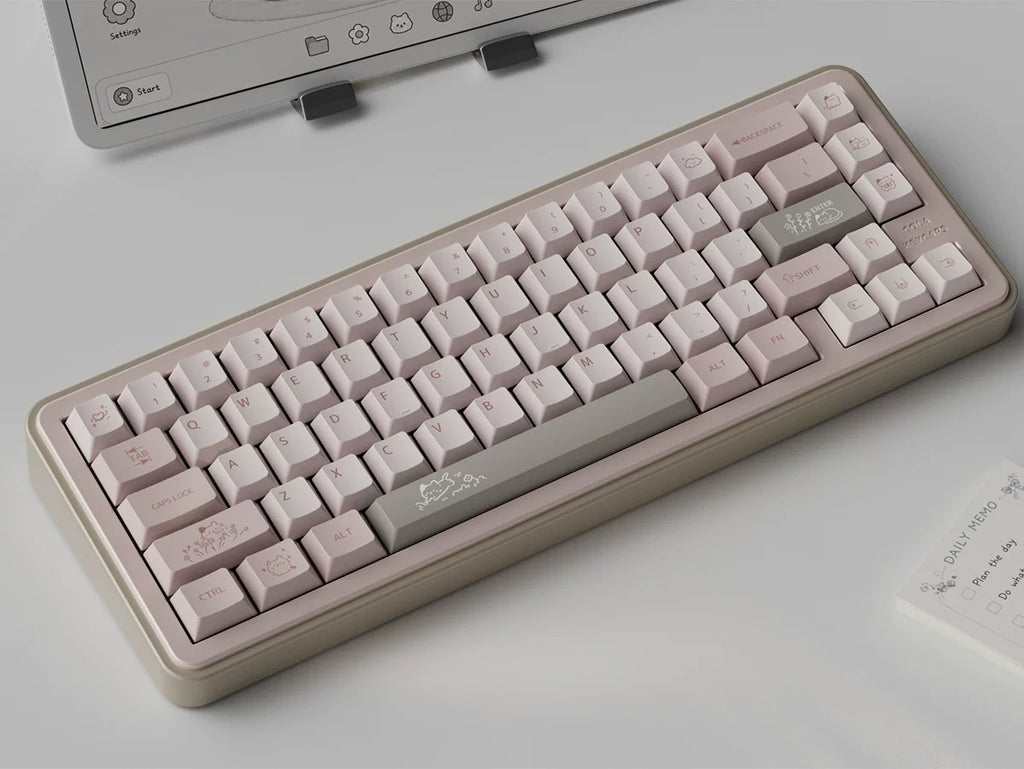 Pink Cat Keycap Set