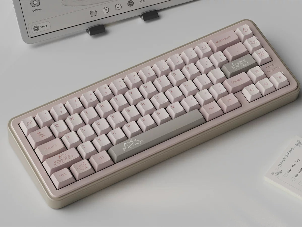 Pink Cat Keycap Set