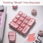 Minimalist Peach and Cream Keycaps for MX Switches