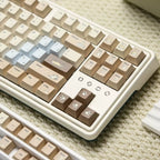 Hakimi Cat Keycap Set | Cozy Warm Latte Brown PBT Cherry Profile Keycaps | 134 Keys | ARKTCAT x U're