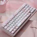 Kawaii Hello Kitty Pastel Pink Keycap Set – PBT Dye-Sublimation & Translucent Frosted PC Novelties (Cherry Profile)