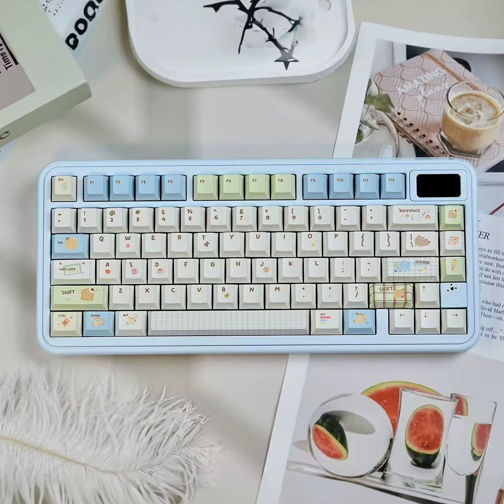 LEISURELY HOLIDAY PASTEL PBT DYE-SUB KEYCAP SET - CHERRY PROFILE | ARKTCAT x U're