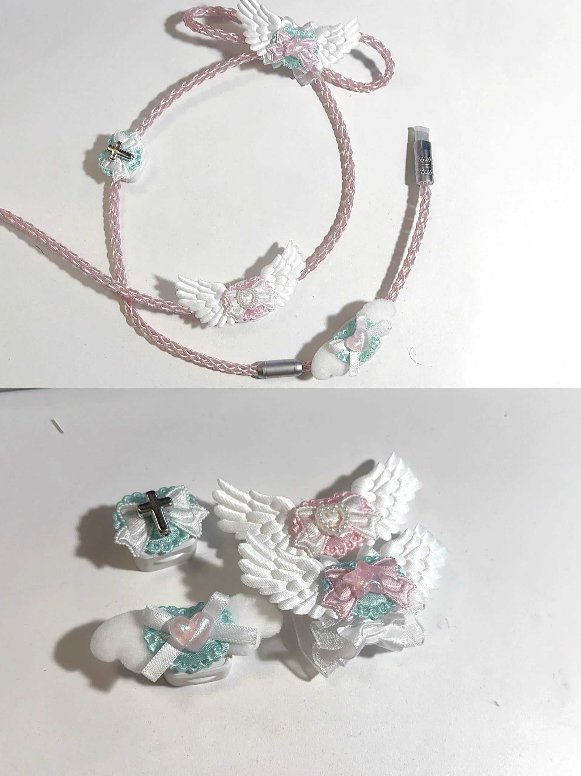 Angel Wings Handcrafted Luminous 8K Polling Rate Keyboard Cable | ARKTCAT
