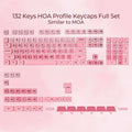 HOA Profile Keycaps Set – Jelly Cloud / Blossom Pink / Sky Ocean Blue / Nude Peach (132 Keys)