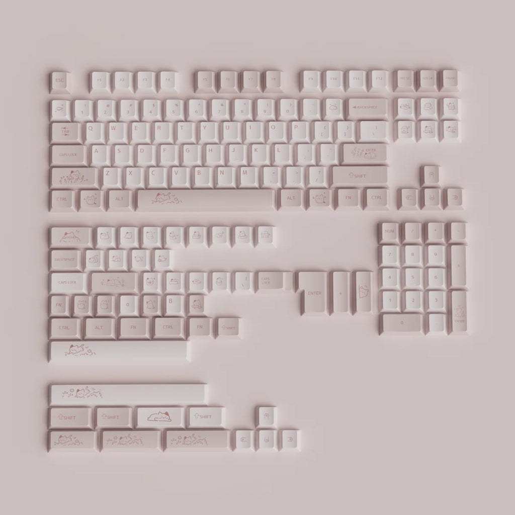 Pink Cat Keycap Set