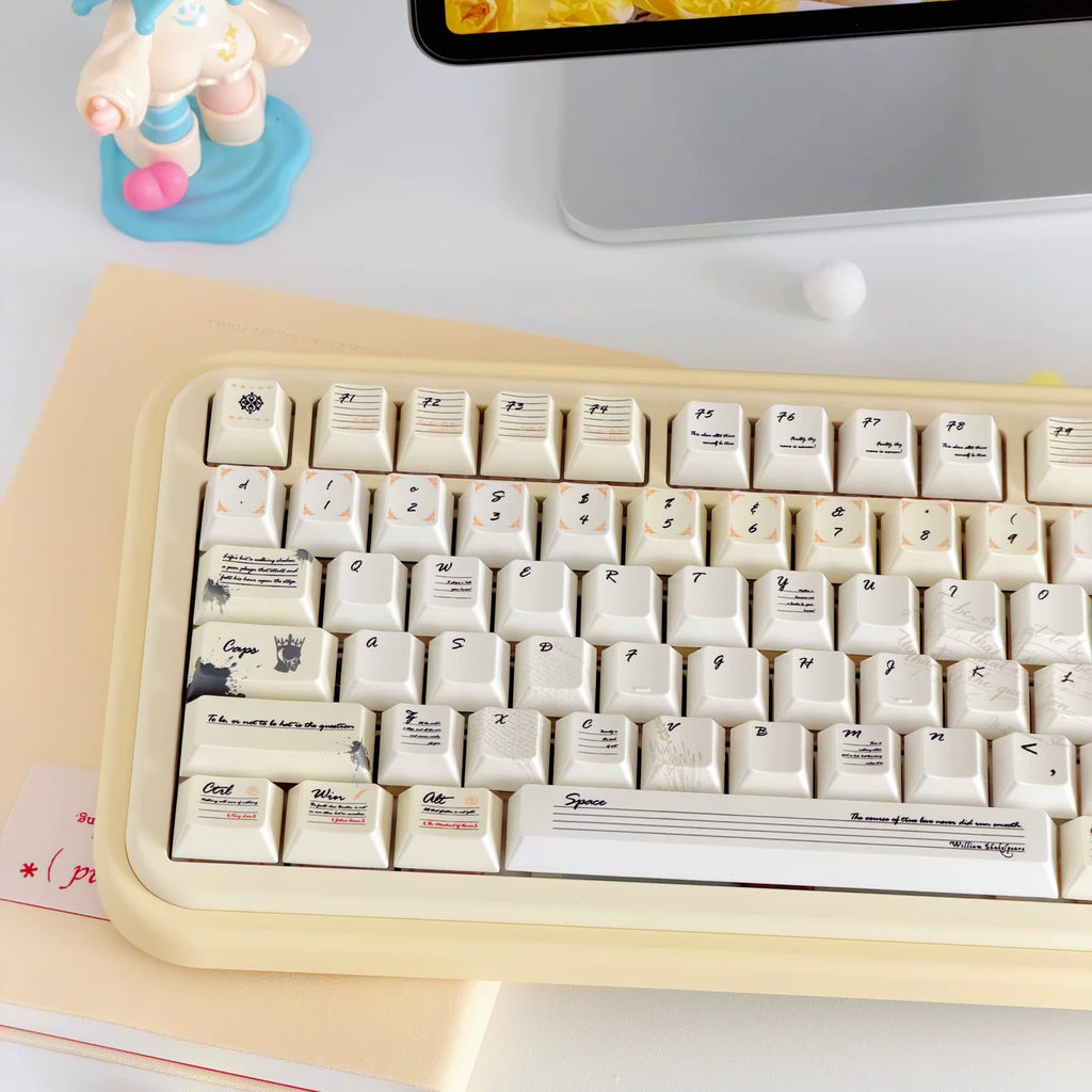 Shakespeare Pearlescent Keycap Set - 121-Key PBT Dye-Sub | Arktcat x U're
