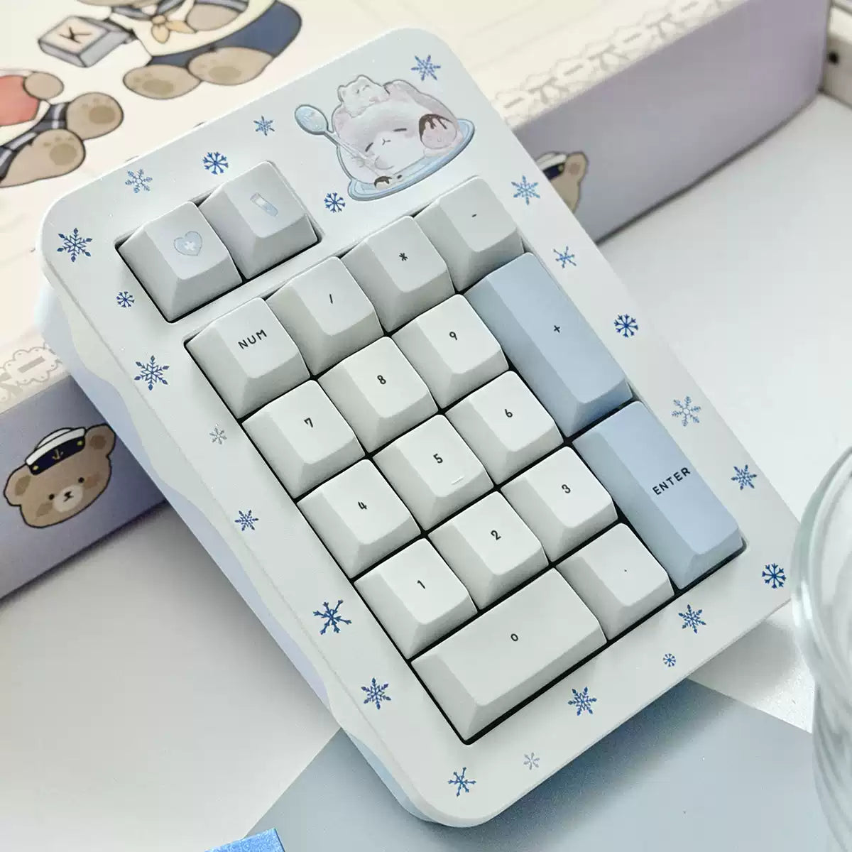 Aqua Angel Nurse Cat Keycap Set