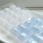 STARLIGHT MINIMALIST BLUE & WHITE PBT+PC KEYCAP SET - CHERRY PROFILE | DOKI LAB