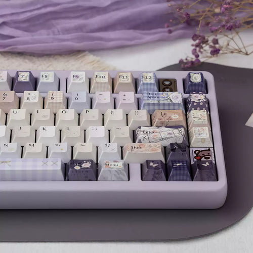 A Dream of Flowers Pearlescent Keycap Set - 121 keys PBT Dye-Sub | Arktcat x U're