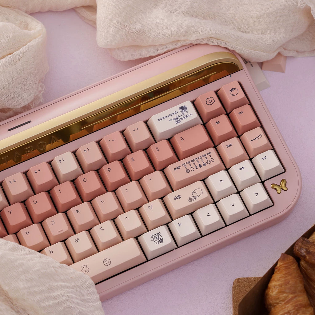 COOKING GIRL PINK GRADIENT PBT DYE-SUB KEYCAP SET - CHERRY PROFILE | ARKTCAT x BEEFUN