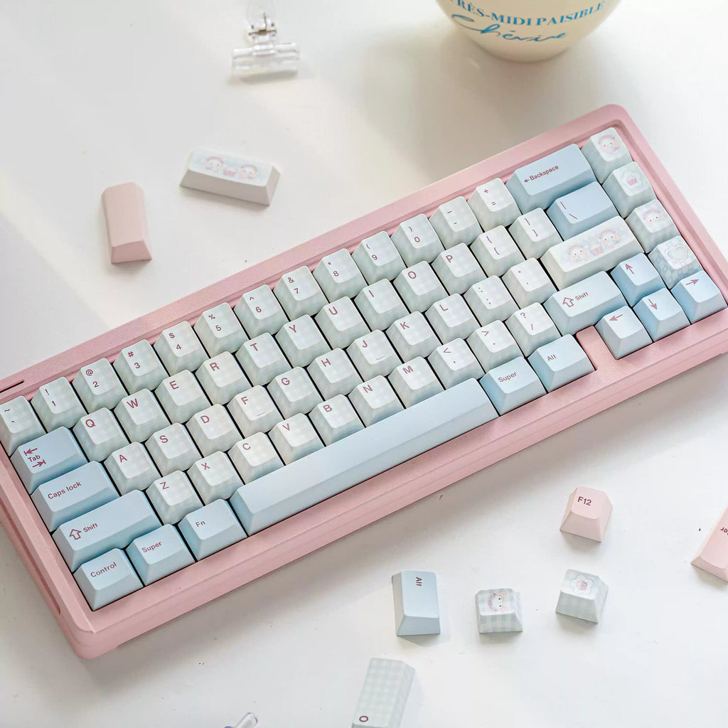 Bear Tea Party Powder Blue Keycaps | Arktcat x Keyria Labs