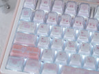 Cute My Melody Pink Keycap Set – PBT Dye-Sublimation Keycaps for Mechanical Keyboards