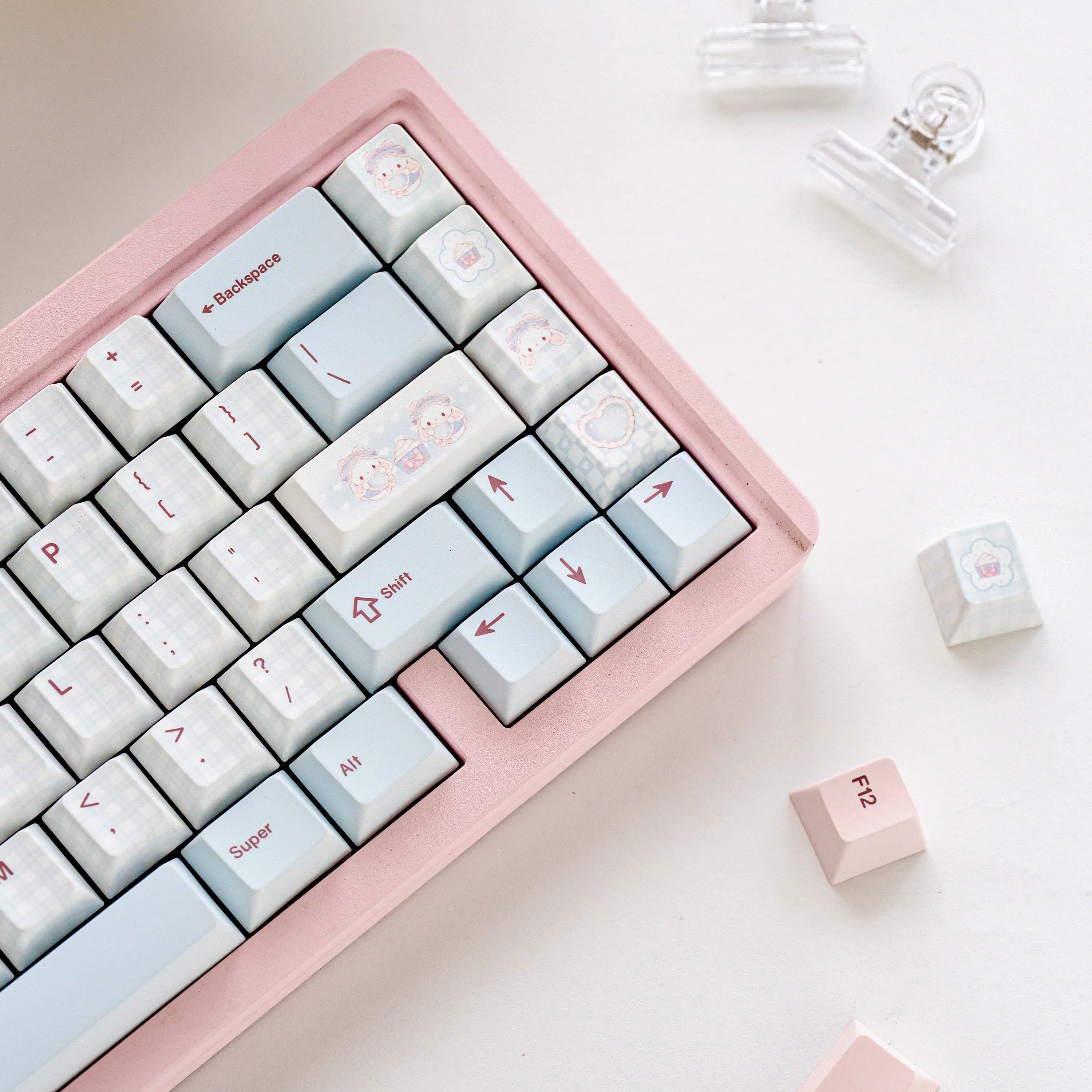 Bear Tea Party Powder Blue Keycaps | Arktcat x Keyria Labs