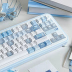 STARLIGHT MINIMALIST BLUE & WHITE PBT+PC KEYCAP SET - CHERRY PROFILE | DOKI LAB