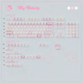 Cute My Melody Pink Keycap Set – PBT Dye-Sublimation Keycaps for Mechanical Keyboards