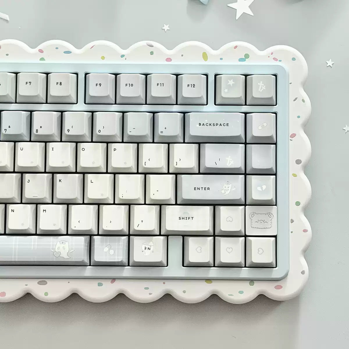 Aqua Angel Nurse Cat Keycap Set
