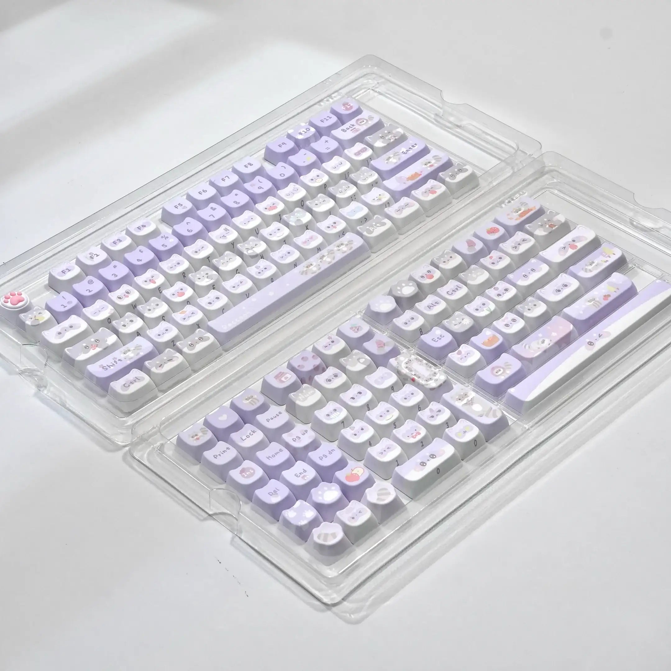 mao profile keycaps height comparison raccoon troop 5-side dye-sub pbt thick 1.6mm