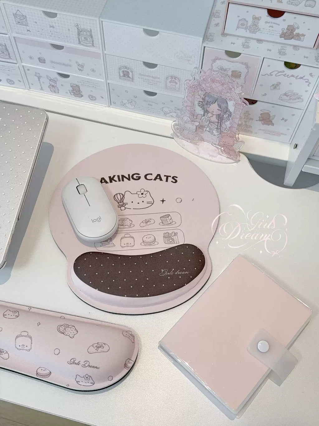Baking Cats Memory Foam Mouse Pad | Kawaii Ergonomic Wrist Rest