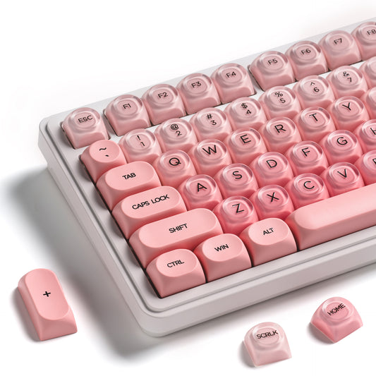HOA Profile Gradient Peach PBT Keycaps Full Set for Mechanical Keyboards