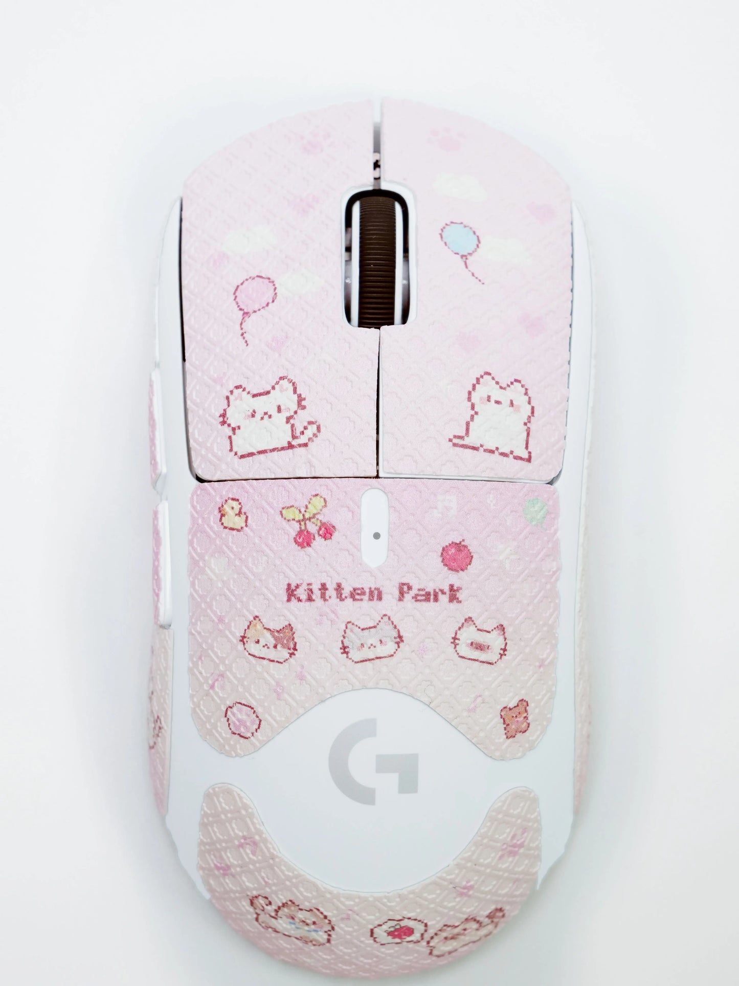 Pixel Meow Meow Mouse Grip Tape 2025 – Anti-Slip Sweat-Absorbing Skin-Friendly Sticker for Logitech G Pro Wireless GPW 2/3