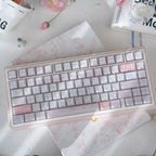 Cute My Melody Pink Keycap Set – PBT Dye-Sublimation Keycaps for Mechanical Keyboards