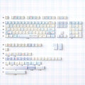 Grid Garden Keycaps Set – Blue & Pink Gingham Floral PBT Dye-Sub, OEM/MOA Profile