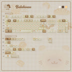 Bakehouse Keycap Set | PBT+PC Side-Print Bear & Bakery Keycaps | OEM/MOA Profile