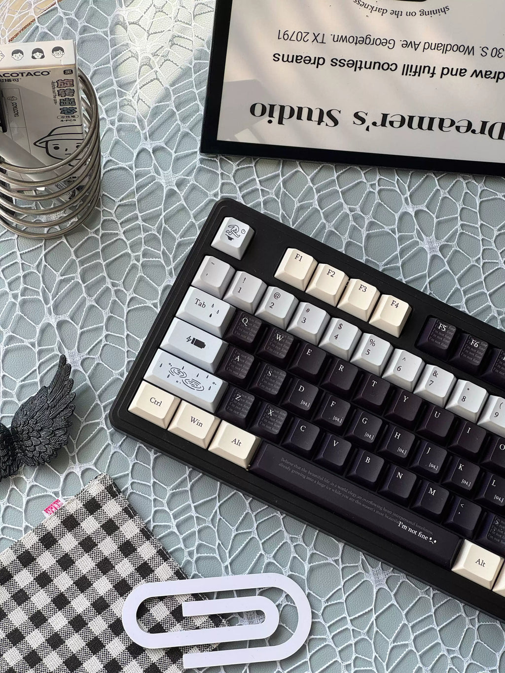 Solitude Black&Blue Keycap Set – Cherry Profile Dye-Sub PBT Custom Keycaps | Doki Lab