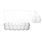Mini Cloud Puff Wrist Rest – Kawaii Memory Foam Keyboard & Mouse Pad Set