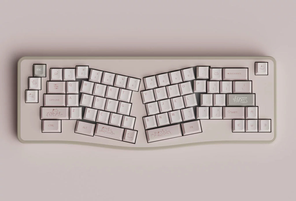 Pink Cat Keycap Set