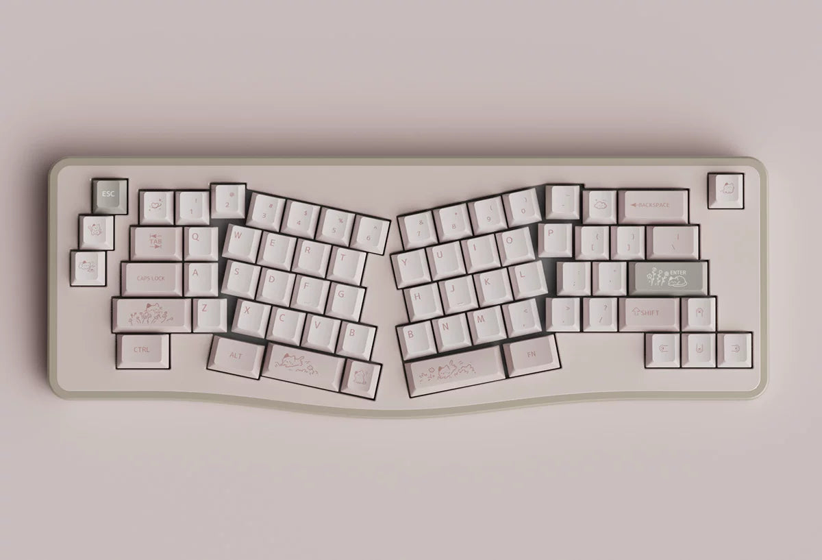 Pink Cat Keycap Set