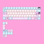 pastel aesthetic bunny keycaps for gaming keyboards