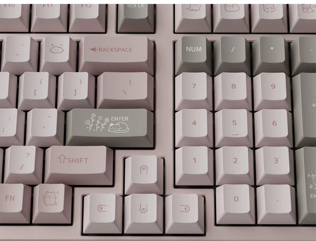 Pink Cat Keycap Set