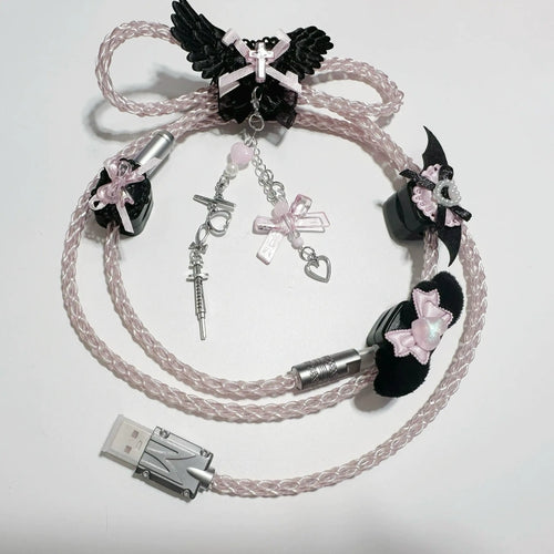 Angel Wings Handcrafted Luminous 8K Polling Rate Keyboard Cable | ARKTCAT