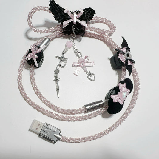 Angel Wings Handcrafted Luminous 8K Polling Rate Keyboard Cable | ARKTCAT