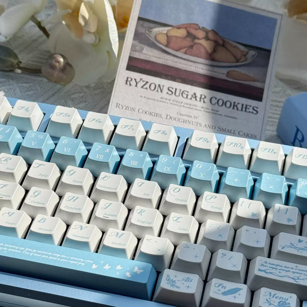 Butterfly Lovers Pearlescent Keycap Set - 121-Key PBT Dye-Sub | Arktcat x U're