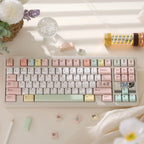 Retro Dessert Shop Keycap Set 🍒🧁- PBT Dye-Sub Kawaii Set | Keyria Labs